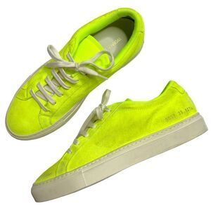 Common Projects Neon Achilles Sneakers Shoes Neon Yellow Green Size EU 39/US 9